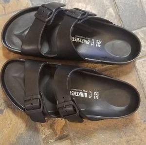 Black Birkenstock Sandals Size 10
